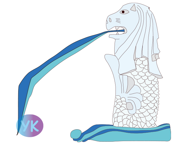 マーライオンイラスト